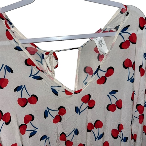 Kate Spade New York Women's Medium Cherry Toss Romper Coverup - Picture 5 of 6